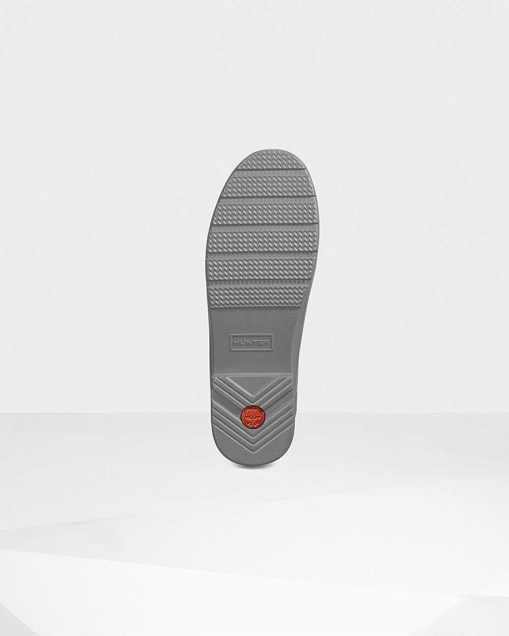 Krótkie Gumowce Damskie - Hunter Refined Slim Fit Gloss - Szare - SPTX-08235